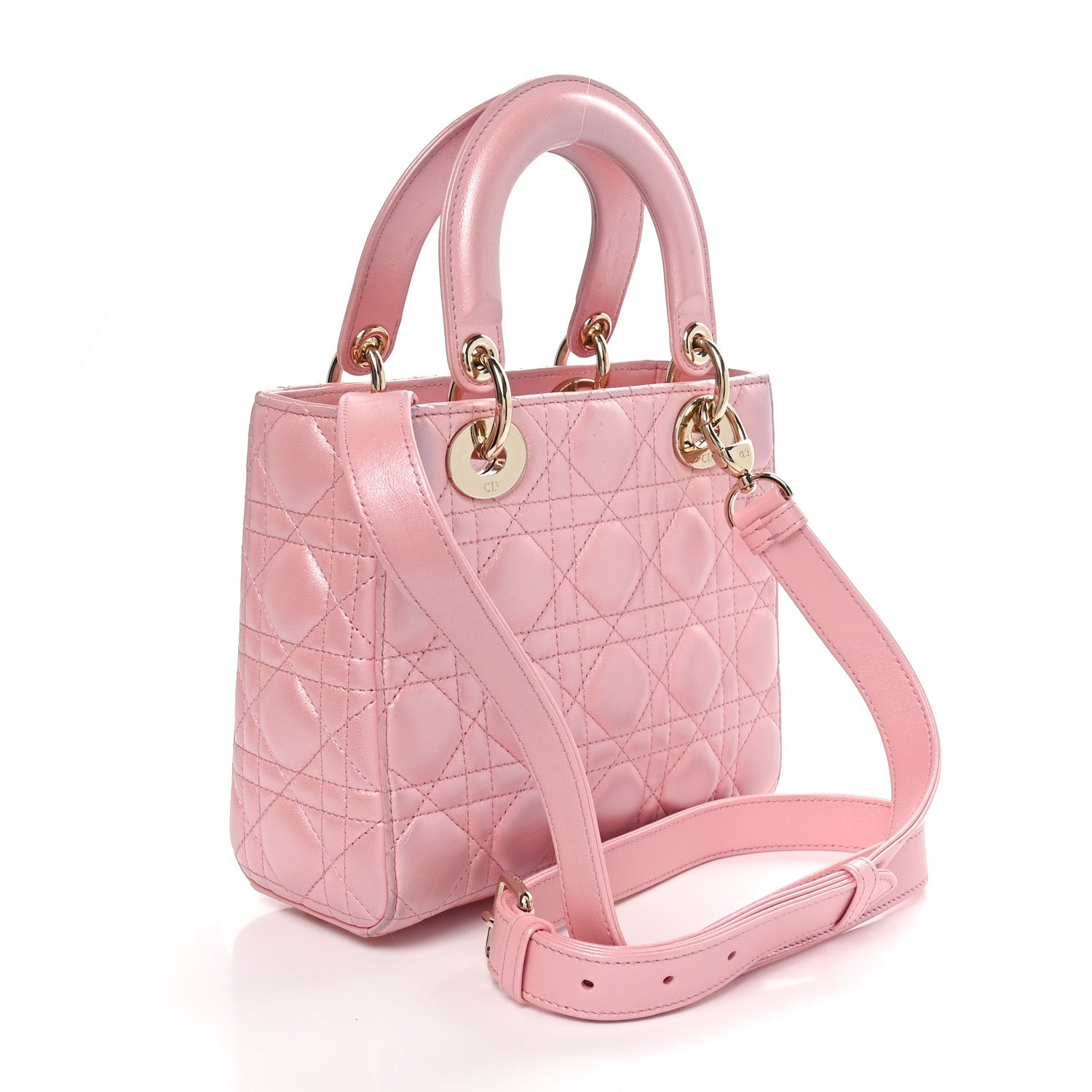 Christian Dior Lambskin Cannage Small My Lady Dior Pink 3 of 9