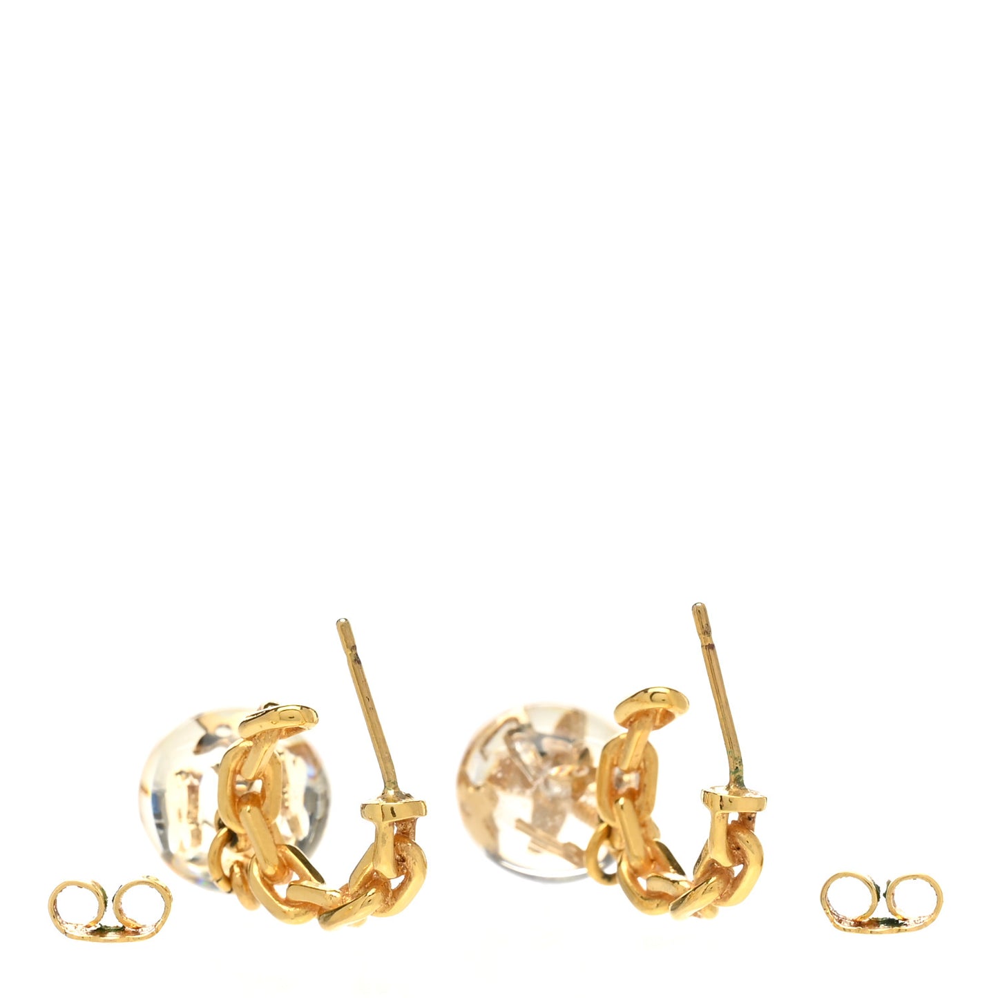 Resin Bubbles Inclusion Earrings Transparent