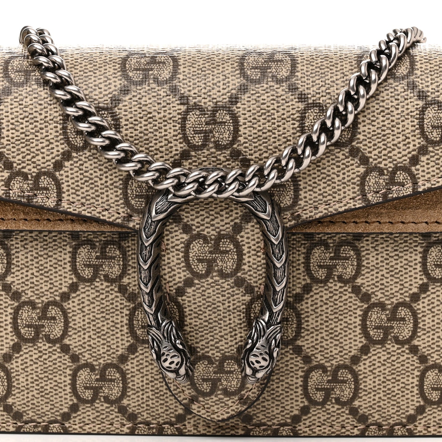 GG Supreme Monogram Super Mini Dionysus Shoulder Bag Taupe