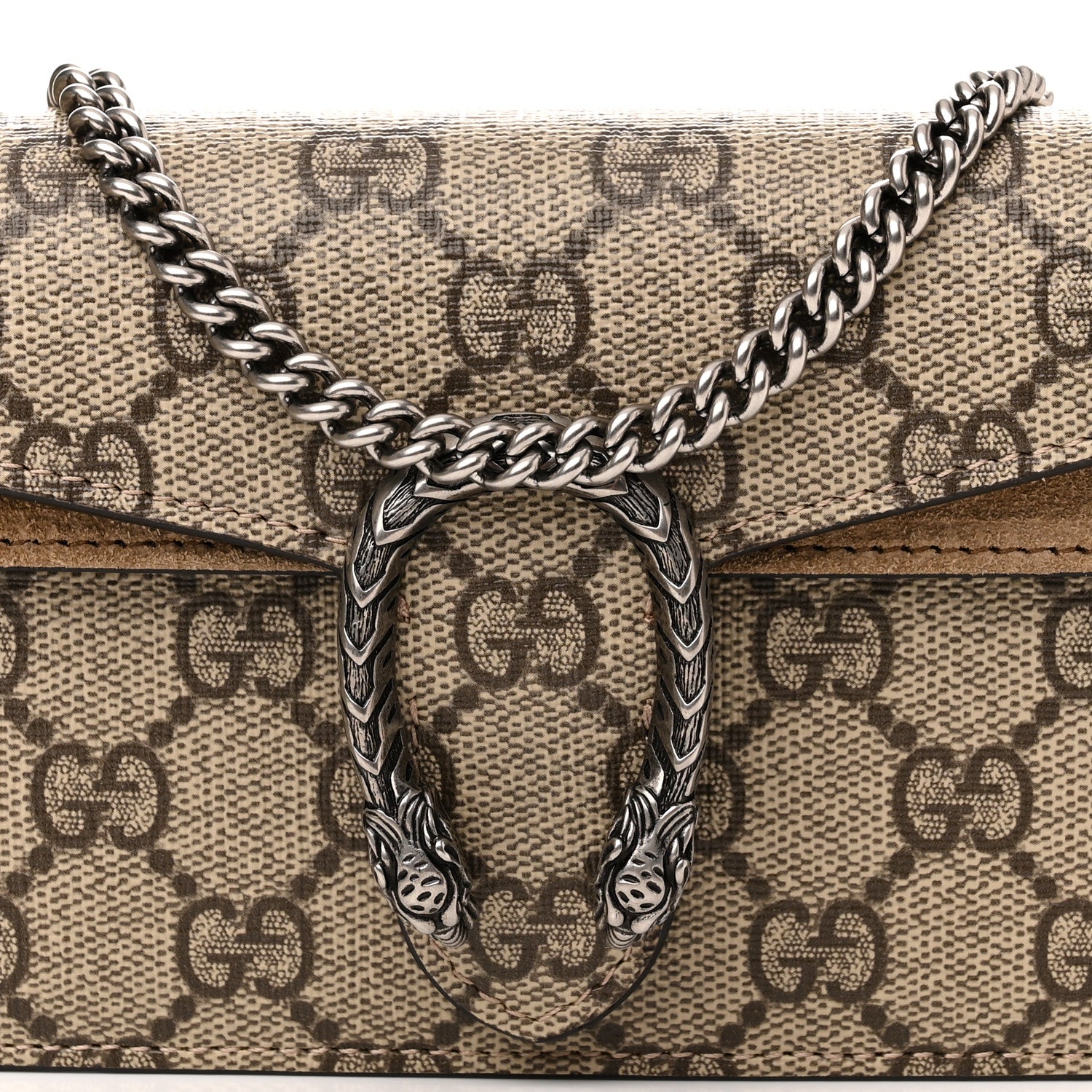 Gucci GG Supreme Monogram Super Mini Dionysus Shoulder Bag Taupe 7 of 11