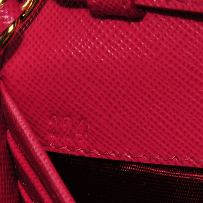 Prada Saffiano Metal Oro Chain Wallet Peonia 6 of 9
