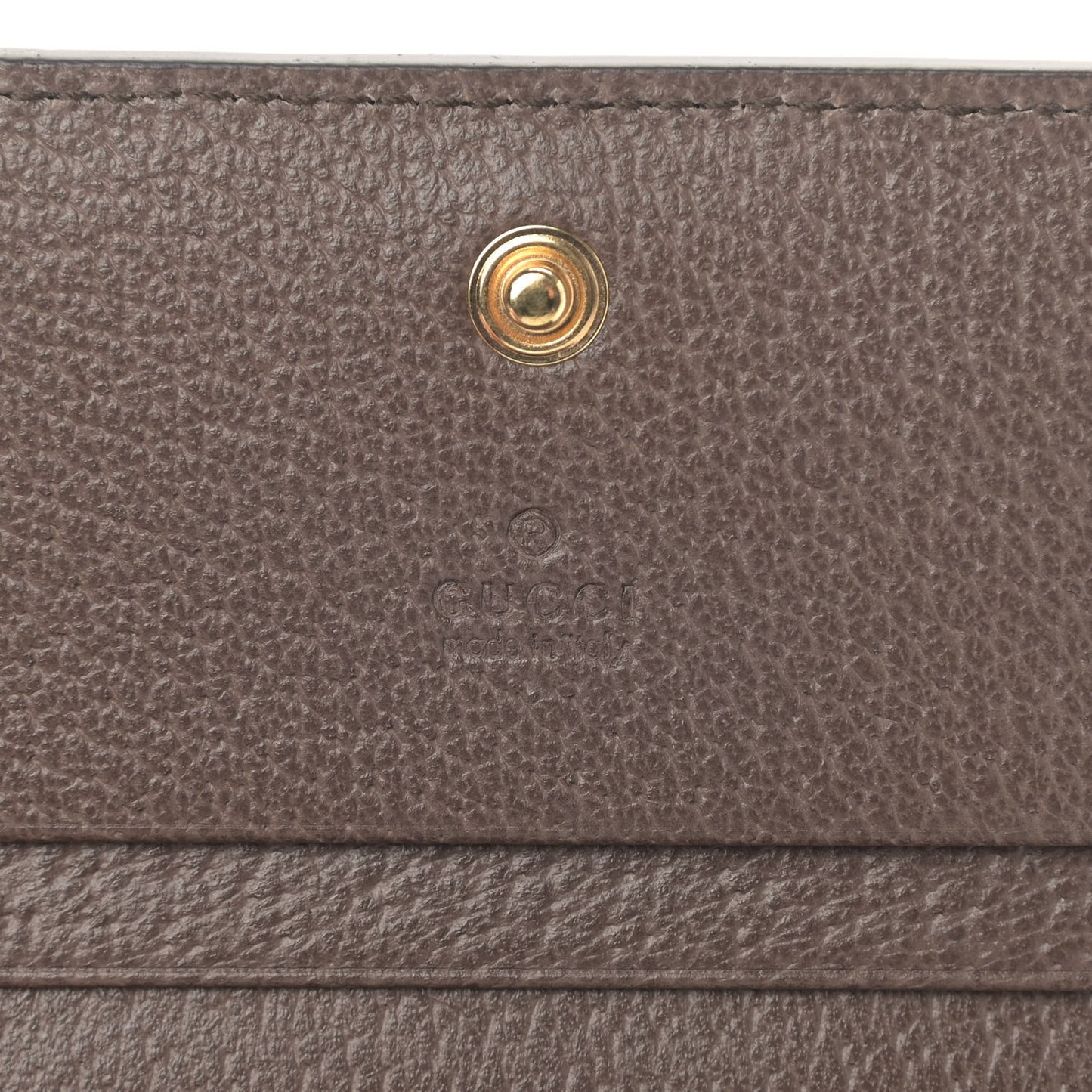 GG Supreme Monogram Web Ophidia Chain Card Case Wallet Beige New Acero