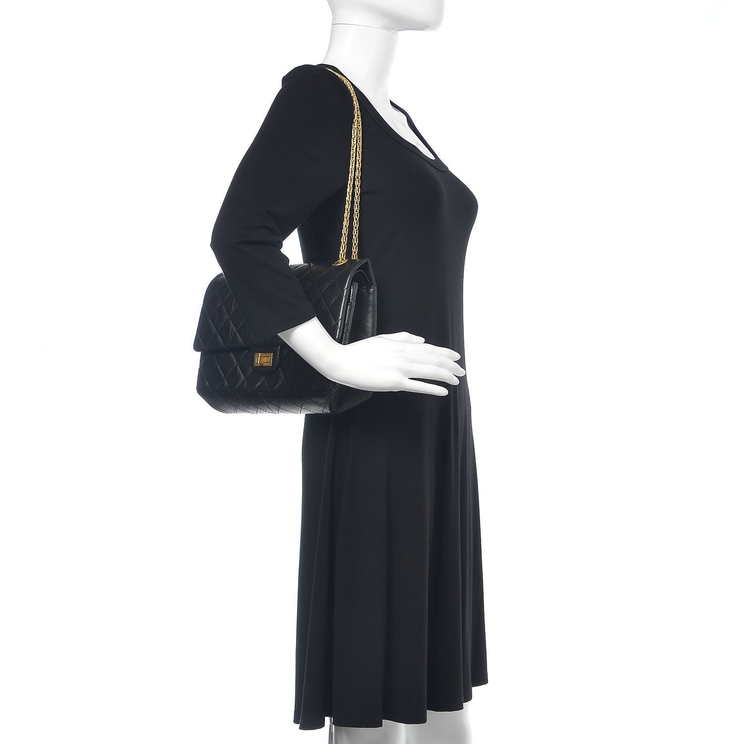 Chanel Aged Calfskin Quilted 2.55 Reissue 226 Flap Black 2 of 9