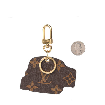 Louis Vuitton Monogram 2019 Christmas Animation Courchevel Bag Charm Key Ring 2 of 3