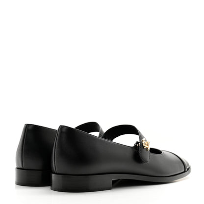 Chanel Calfskin Patent Mary Janes Flats 40 Black 4 of 9