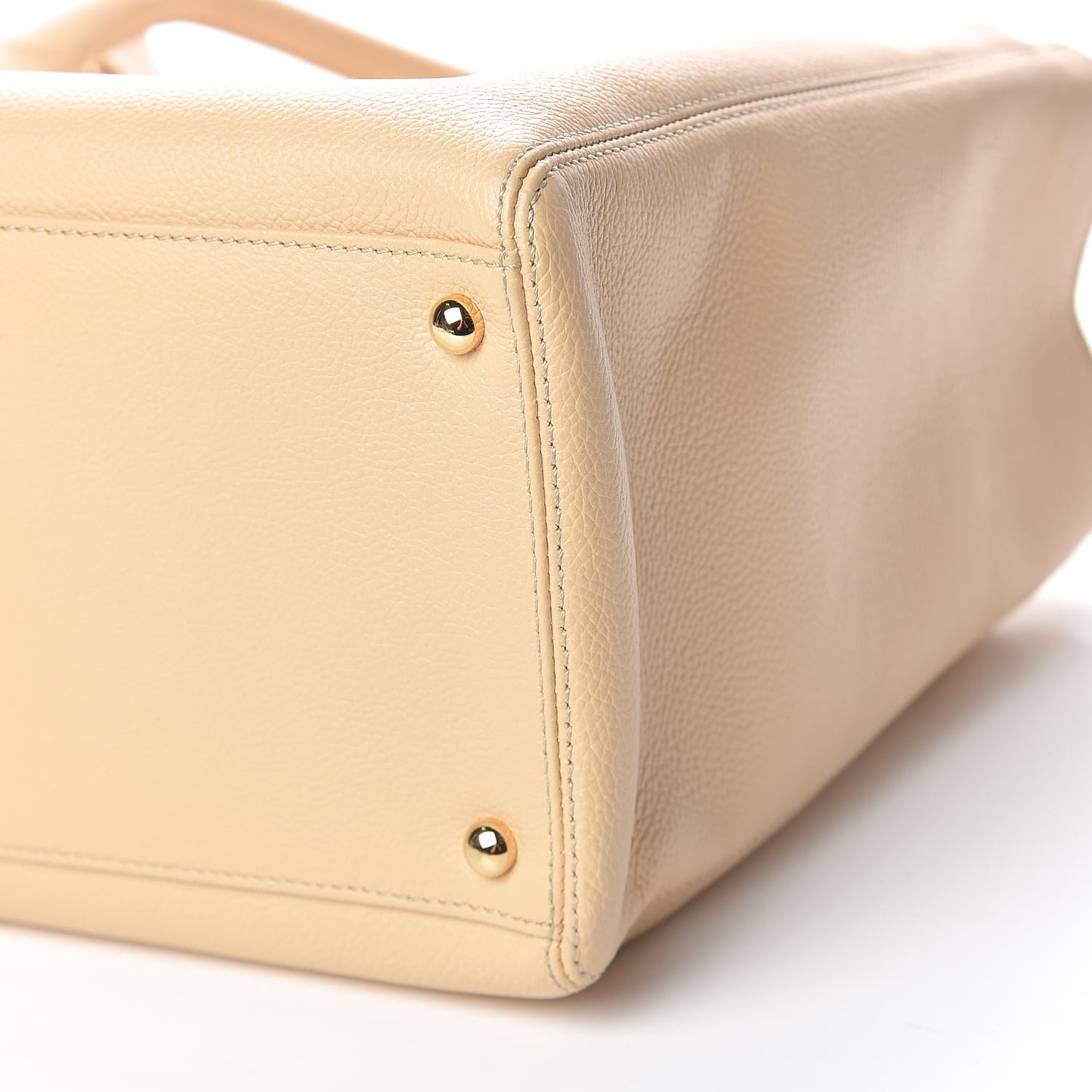 Calfskin Cerf Executive Shopper Tote Beige Clair