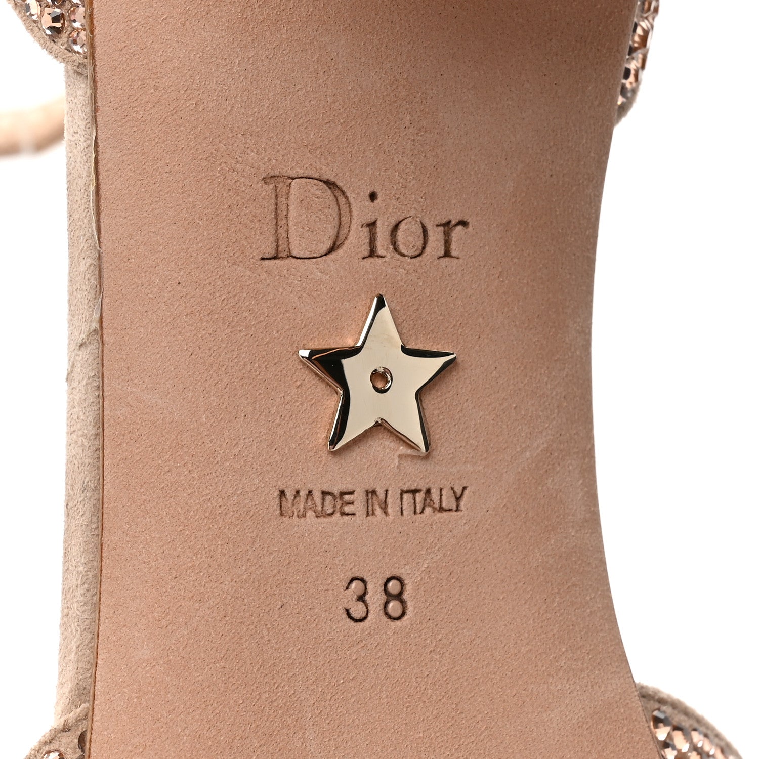 Christian Dior Suede Calfskin Strass Pearl Dior Rose Pumps 38 6 of 10