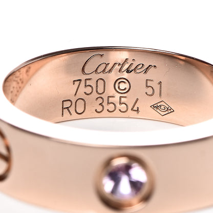 Cartier 18K Pink Gold Pink Sapphire 5.5mm LOVE Ring 51 5.75 4 of 5