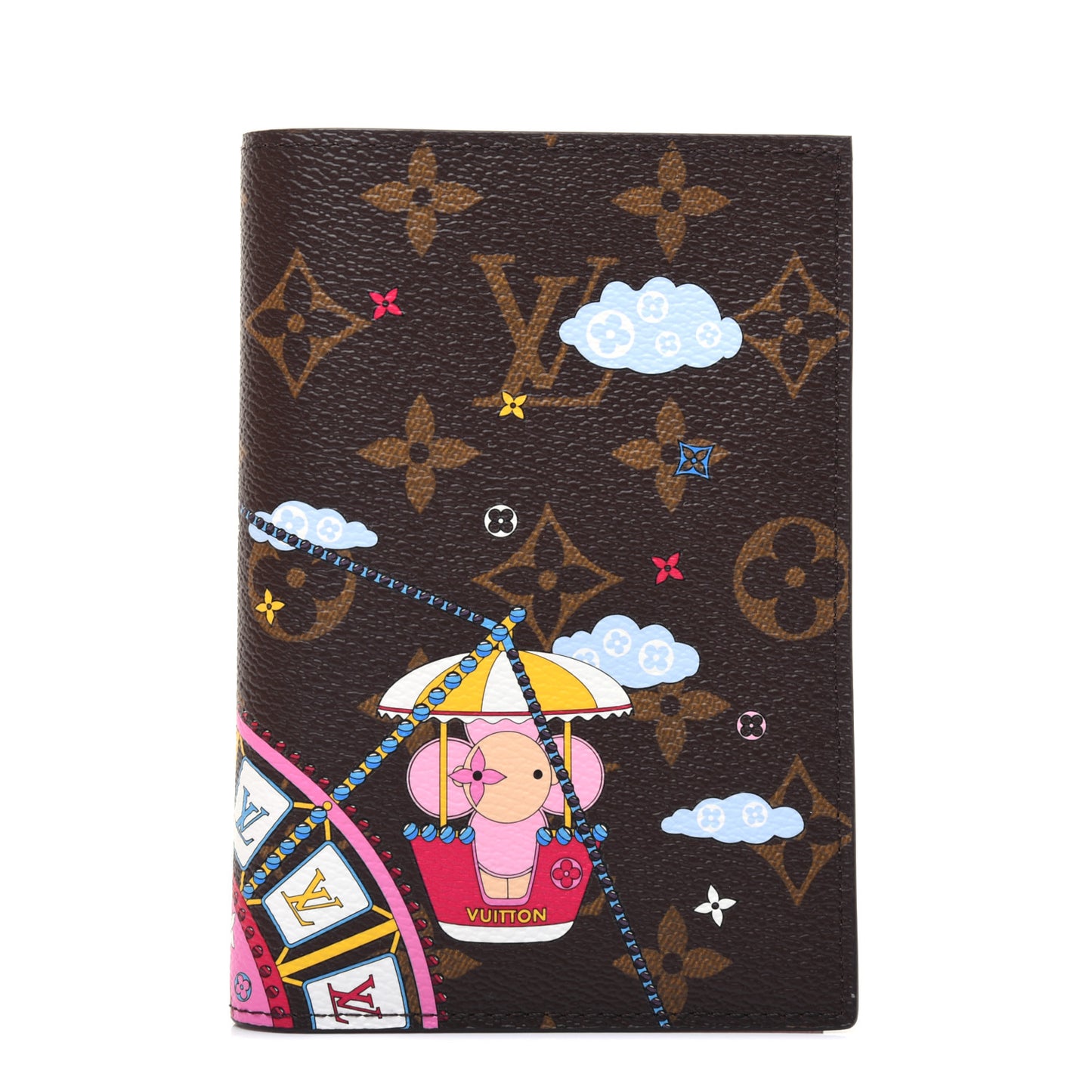 Monogram 2020 Christmas Animation Big Wheel Passport Cover Rose Ballerine
