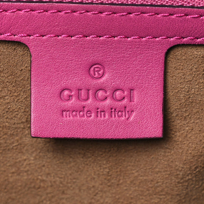 Gucci GG Supreme Monogram Medium Boston Beige Hibiscus Red New Rosette 9 of 26