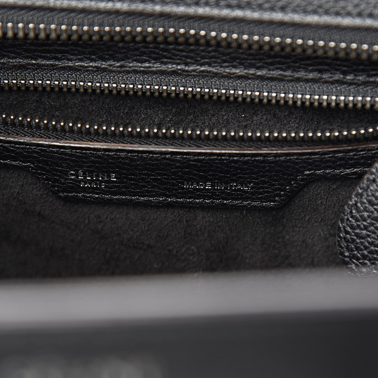 Drummed Calfskin Micro Luggage Black
