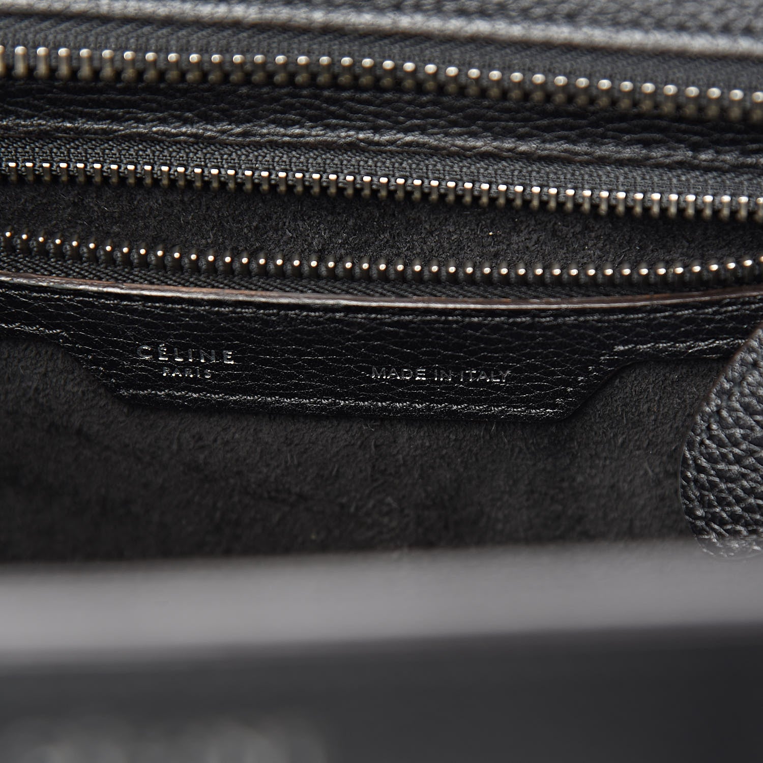 Celine Drummed Calfskin Micro Luggage Black 6 of 12