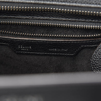 Celine Drummed Calfskin Micro Luggage Black 6 of 12