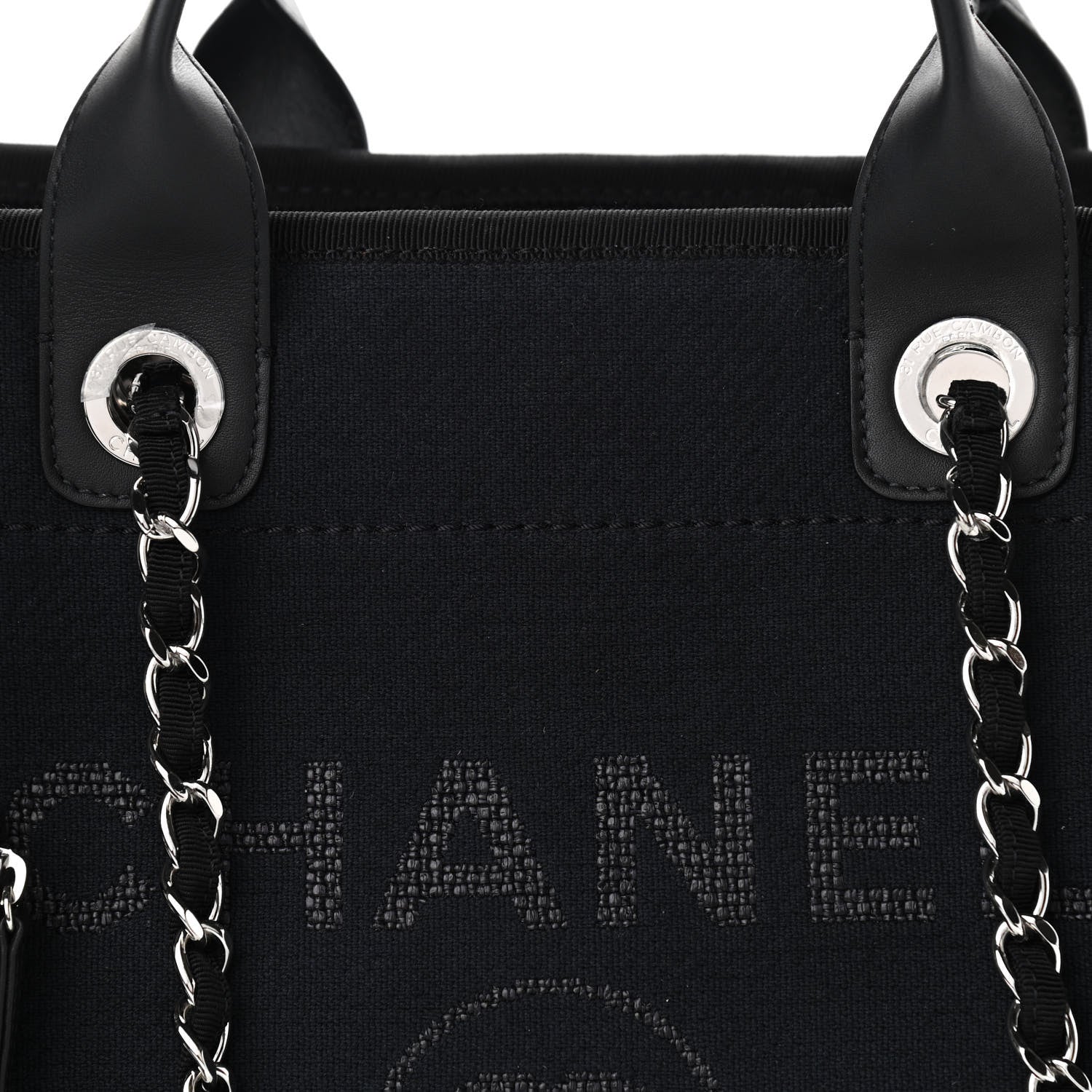 Chanel Mixed Fibers Medium Deauville Tote Black 9 of 12