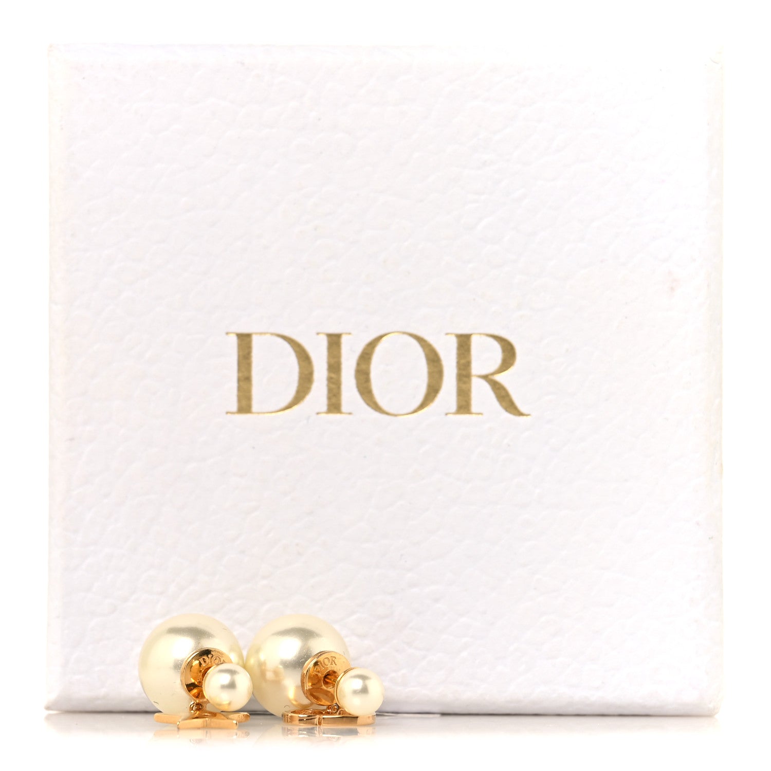 Christian Dior Pearl Mise En Dior Logo Tribal Earrings 1853717