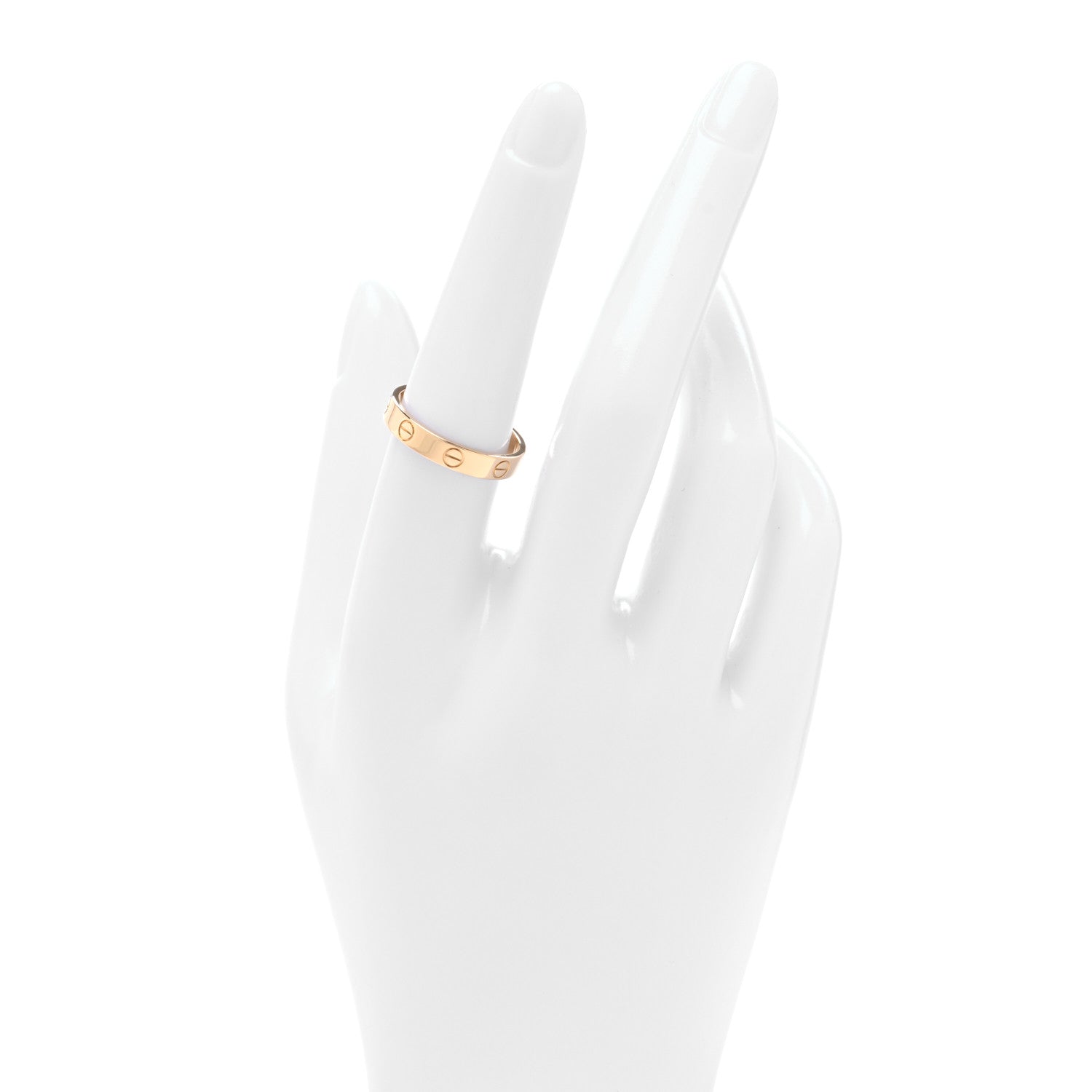 Cartier 18K Yellow Gold 3.5mm LOVE Wedding Band Ring 55 7.25 2 of 4