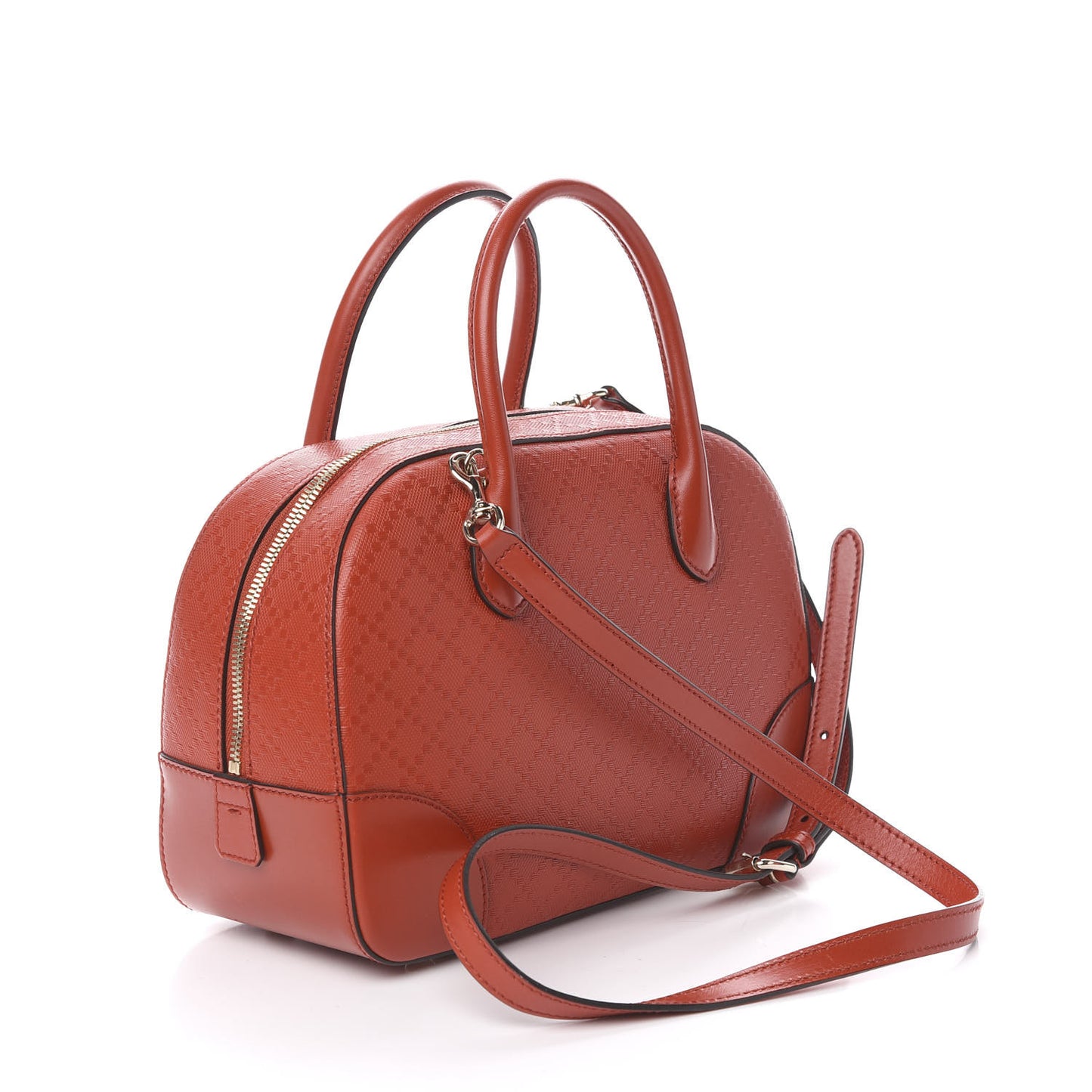 Calfskin Diamante Small Top Handle Bag Red
