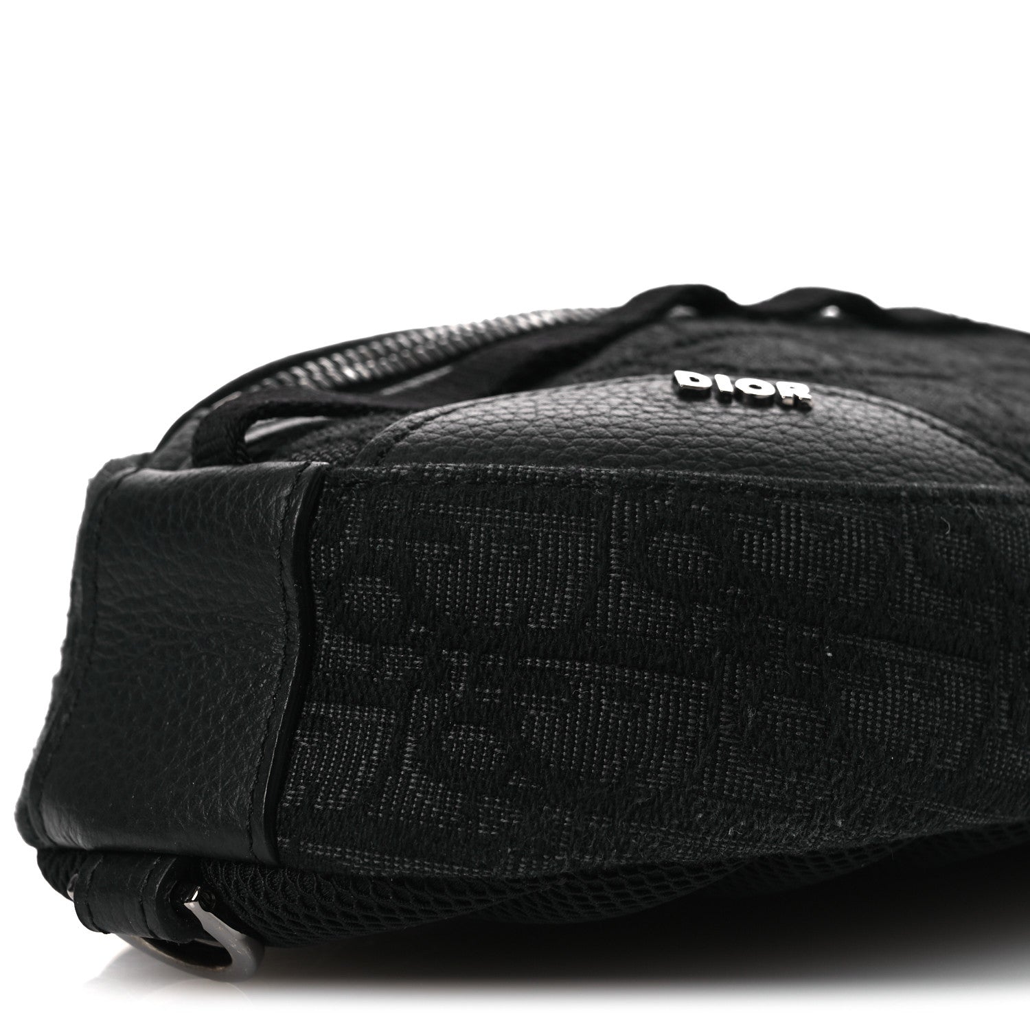 Christian Dior Grained Calfskin Oblique Scarab Sling Bag Black 10 of 12