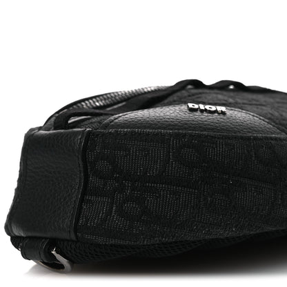 Christian Dior Grained Calfskin Oblique Scarab Sling Bag Black 10 of 12