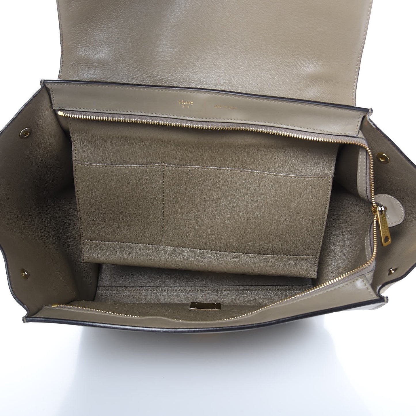 Calfskin Suede Whipsnake Medium Trapeze Taupe