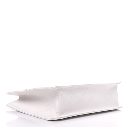 Chanel Caviar Quilted Sweet Classic Shopping Tote White 4 of 15