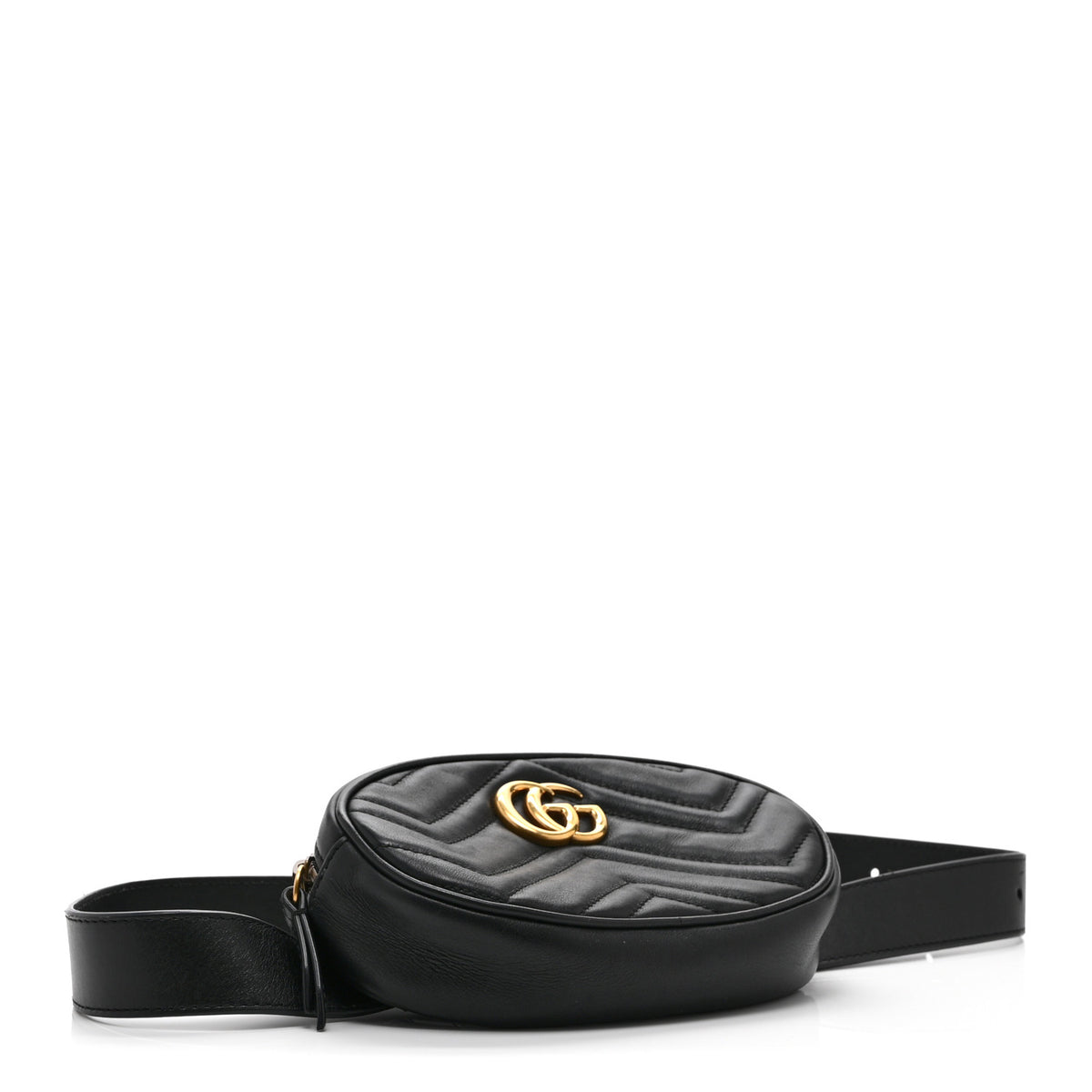 Calfskin Matelasse GG Marmont Belt Bag 85 34 Black