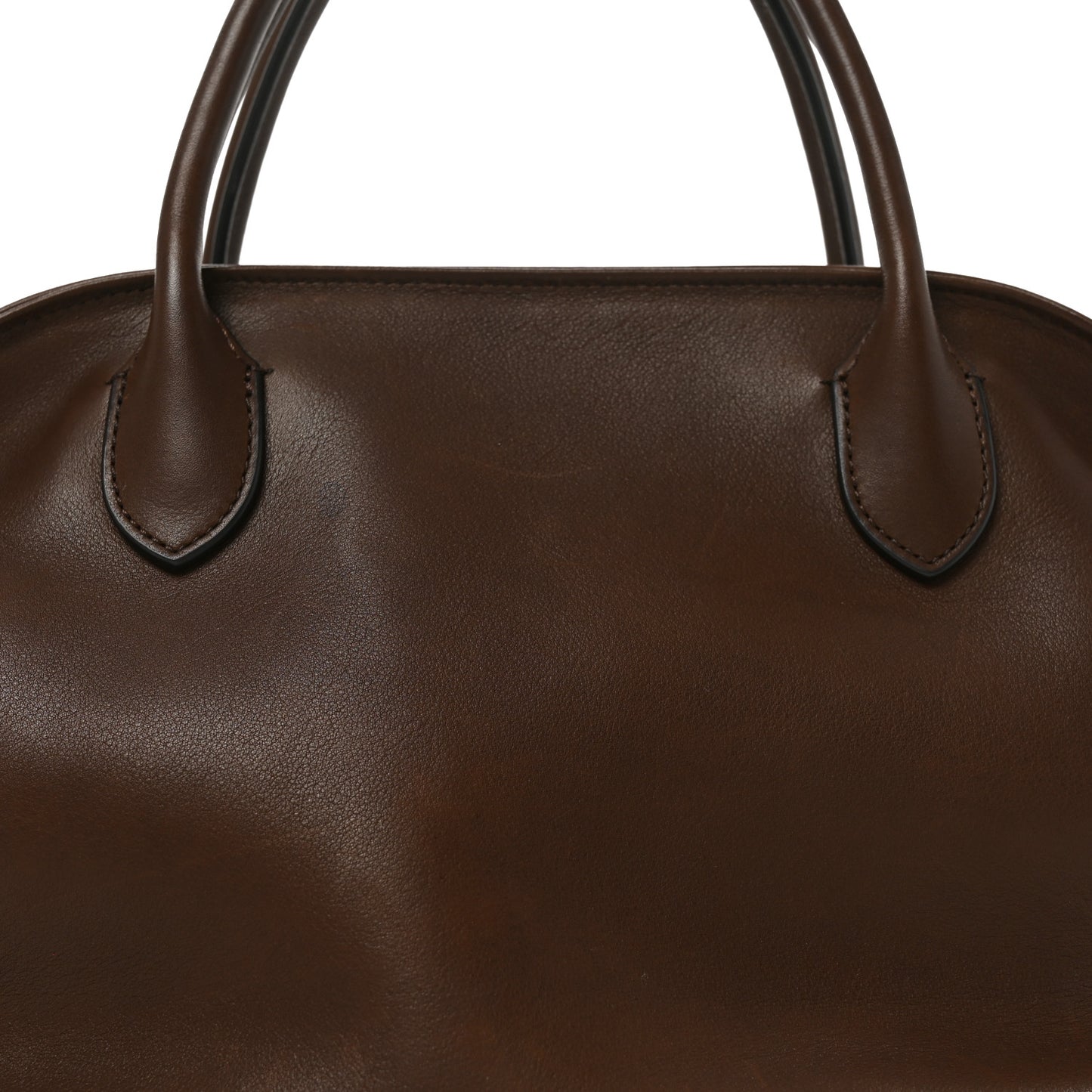 Polished Saddle Calfskin Agnes 12 Deep Brown