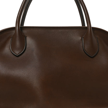 The Row Polished Saddle Calfskin Agnes 12 Deep Brown 7 of 9