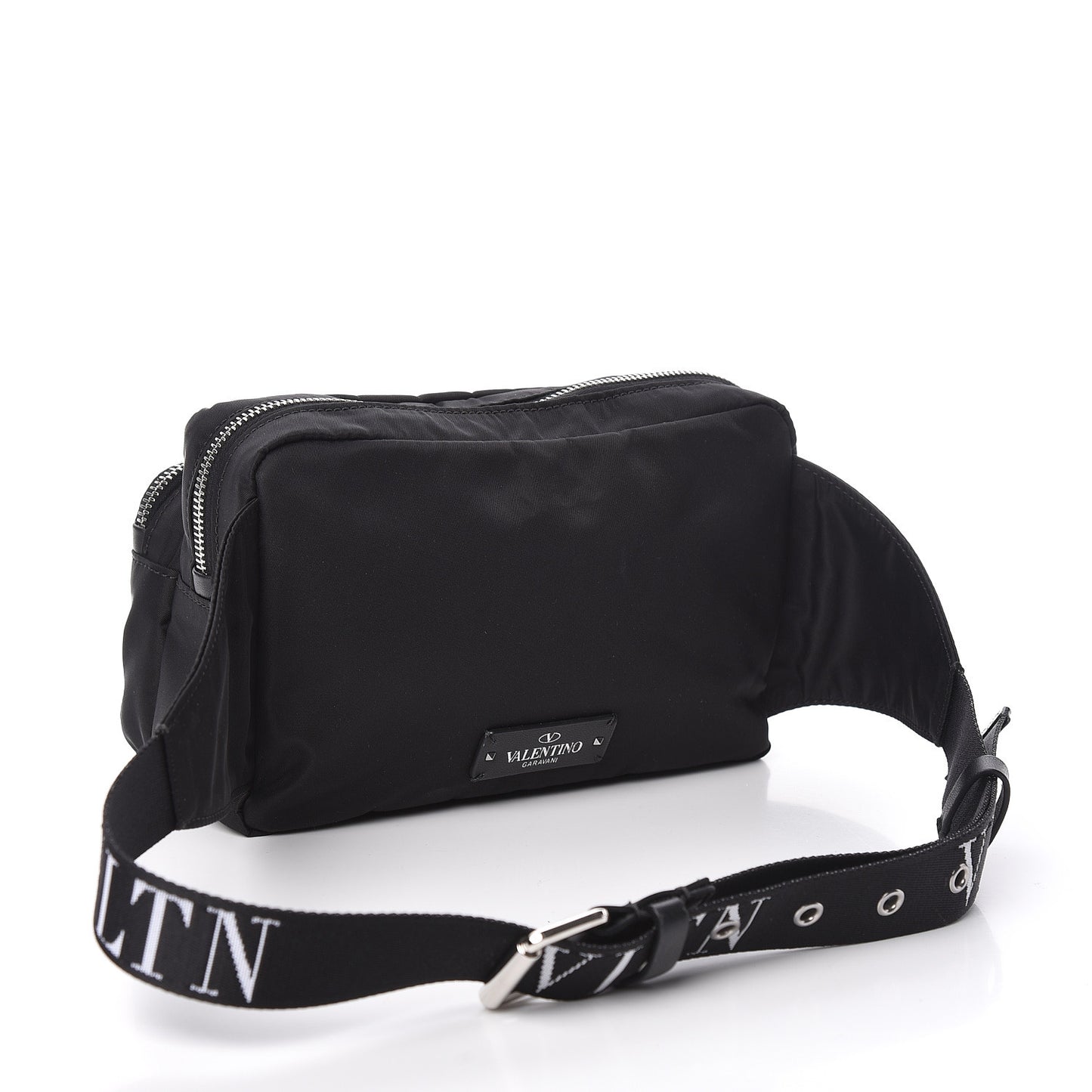 Nylon VLTN Banane Belt Bag Black