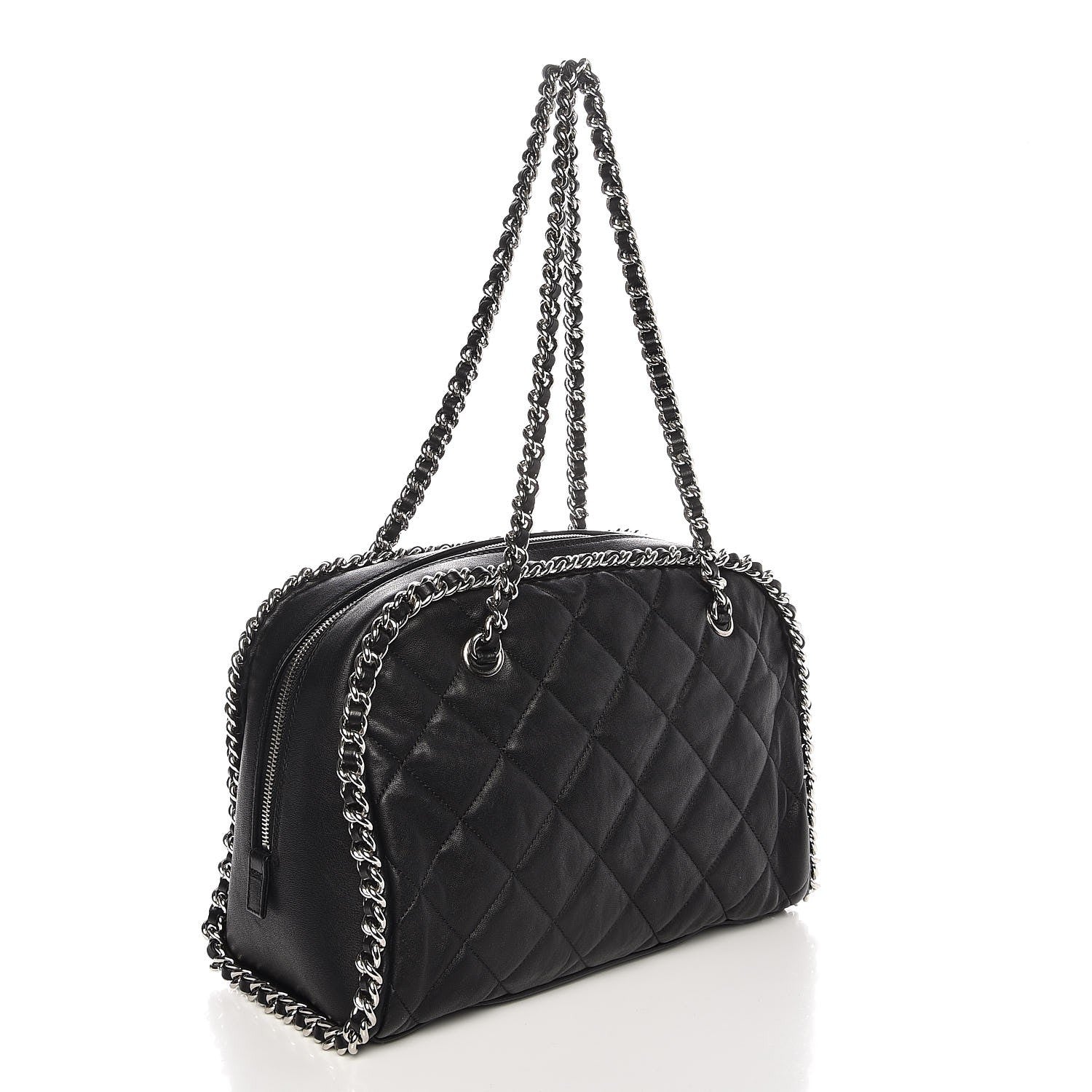 Chanel Calfskin Chain Around Bowler Black 3 of 8