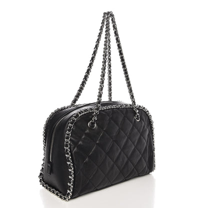 Chanel Calfskin Chain Around Bowler Black 3 of 8