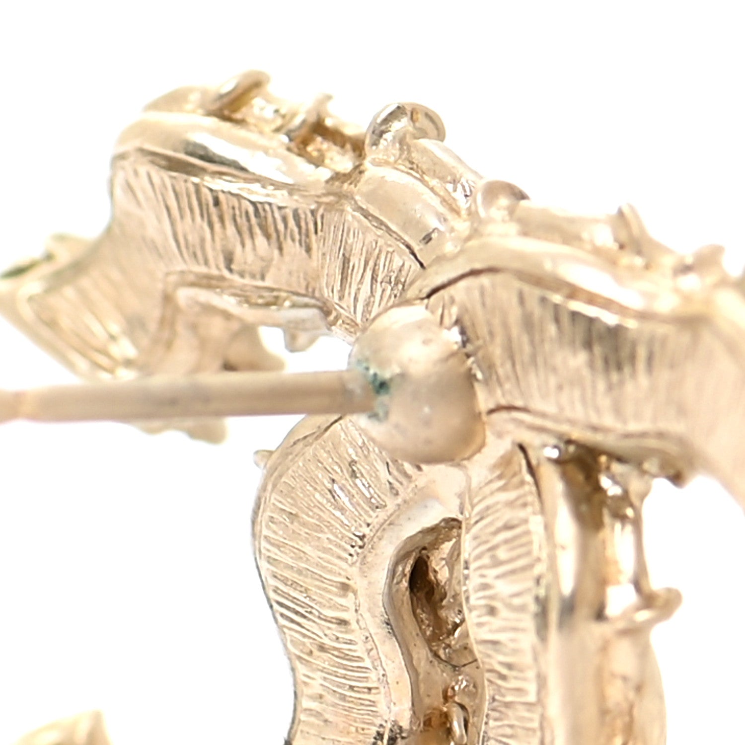 Chanel Crystal CC Earrings Gold 6 of 6