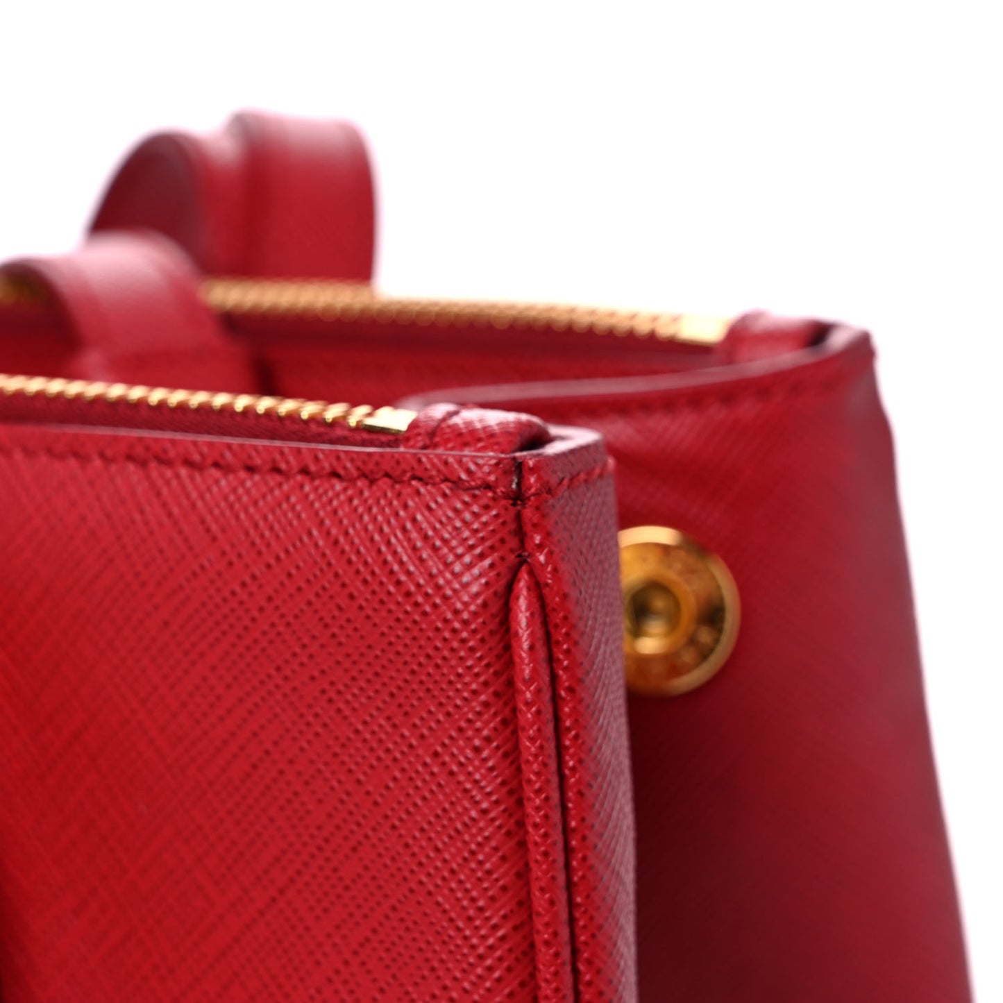 Saffiano Small Galleria Double Zip Tote Fuoco
