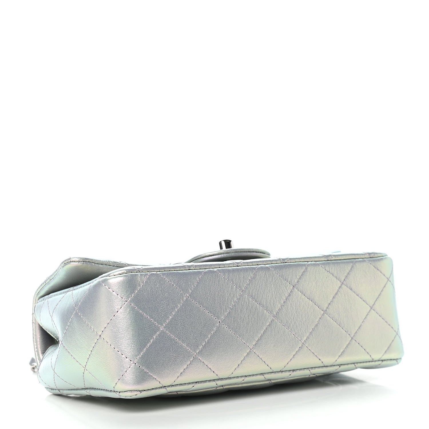 Chanel Iridescent Calfskin Quilted Mini Rectangular Flap Light Purple 5 of 10