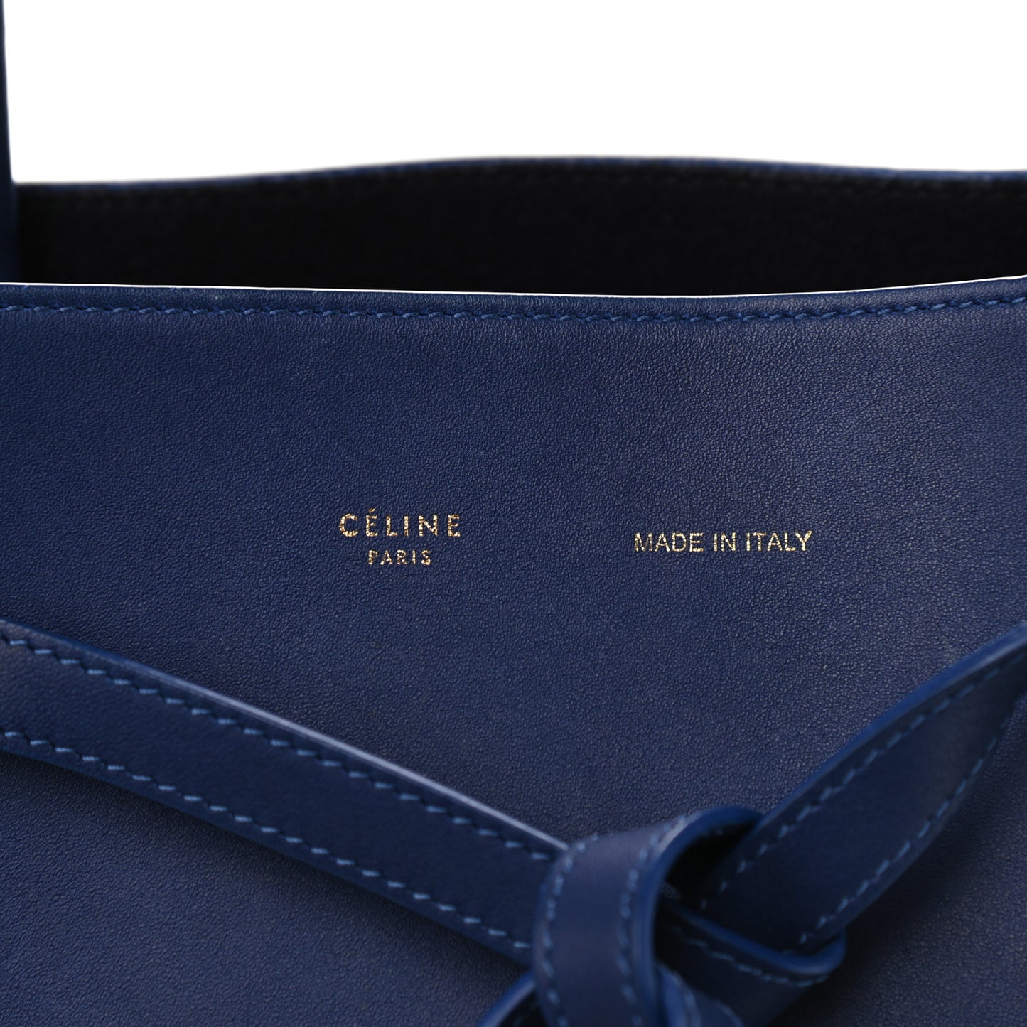 Smooth Calfskin Medium Belt Cabas Phantom Royal Blue