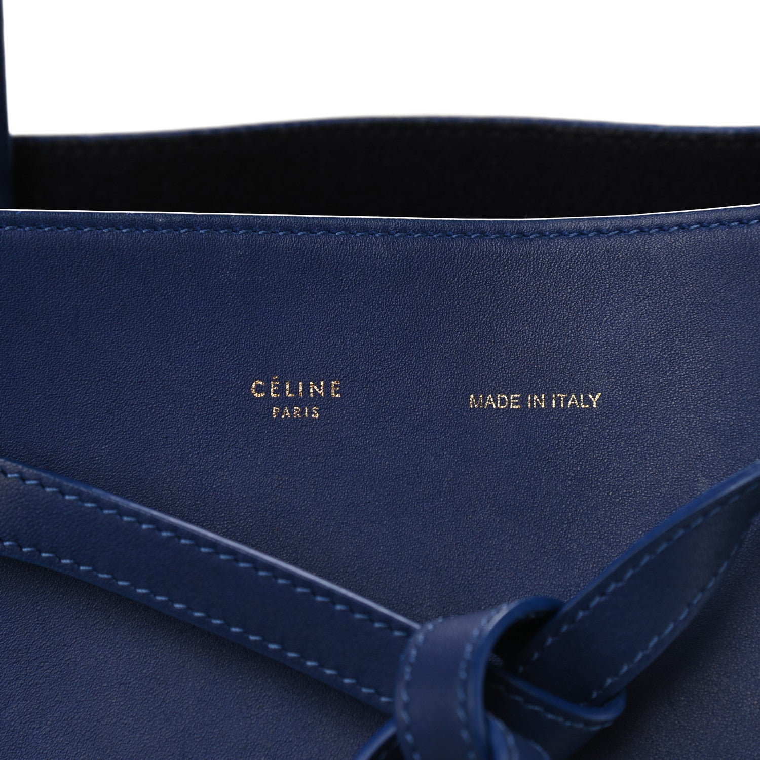 Celine Smooth Calfskin Medium Belt Cabas Phantom Royal Blue 9 of 11