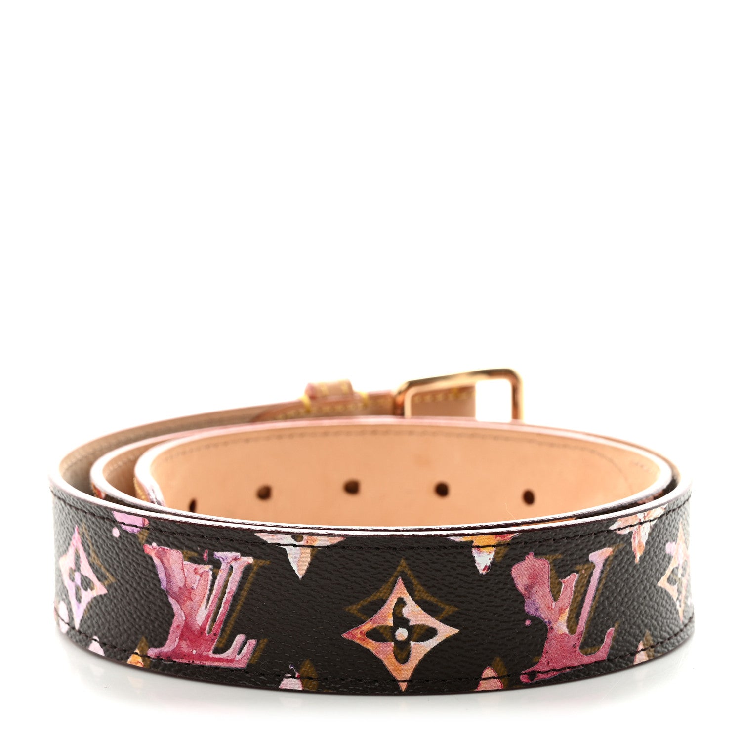 Louis Vuitton Monogram Watercolor Aquarelle Belt 90 36 Brown 2 of 8