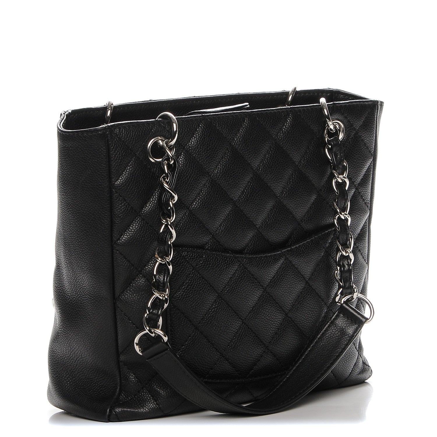 Chanel Caviar Quilted Petit Shopping Tote PST Black 3 of 7