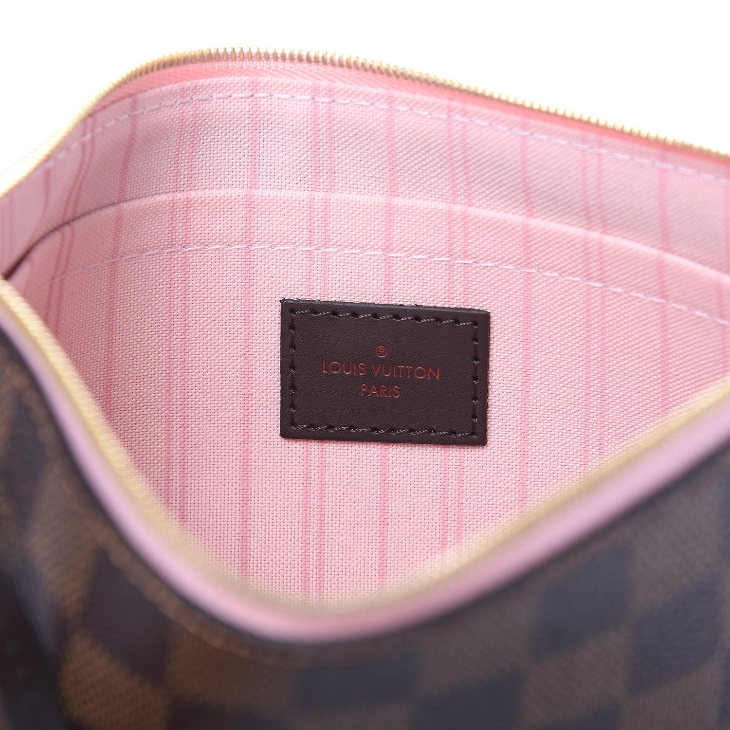 Louis Vuitton Damier Ebene Neverfull MM GM Pochette Rose Ballerine 6 of 7