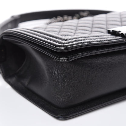 Chanel Caviar Quilted Medium Boy Flap So Black 8 of 10