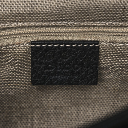 Gucci Dollar Calfskin Interlocking G Top Handle Shoulder Bag Black 6 of 12