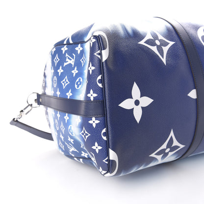 Louis Vuitton Monogram Escale Keepall Bandouliere 50 Blue 9 of 10