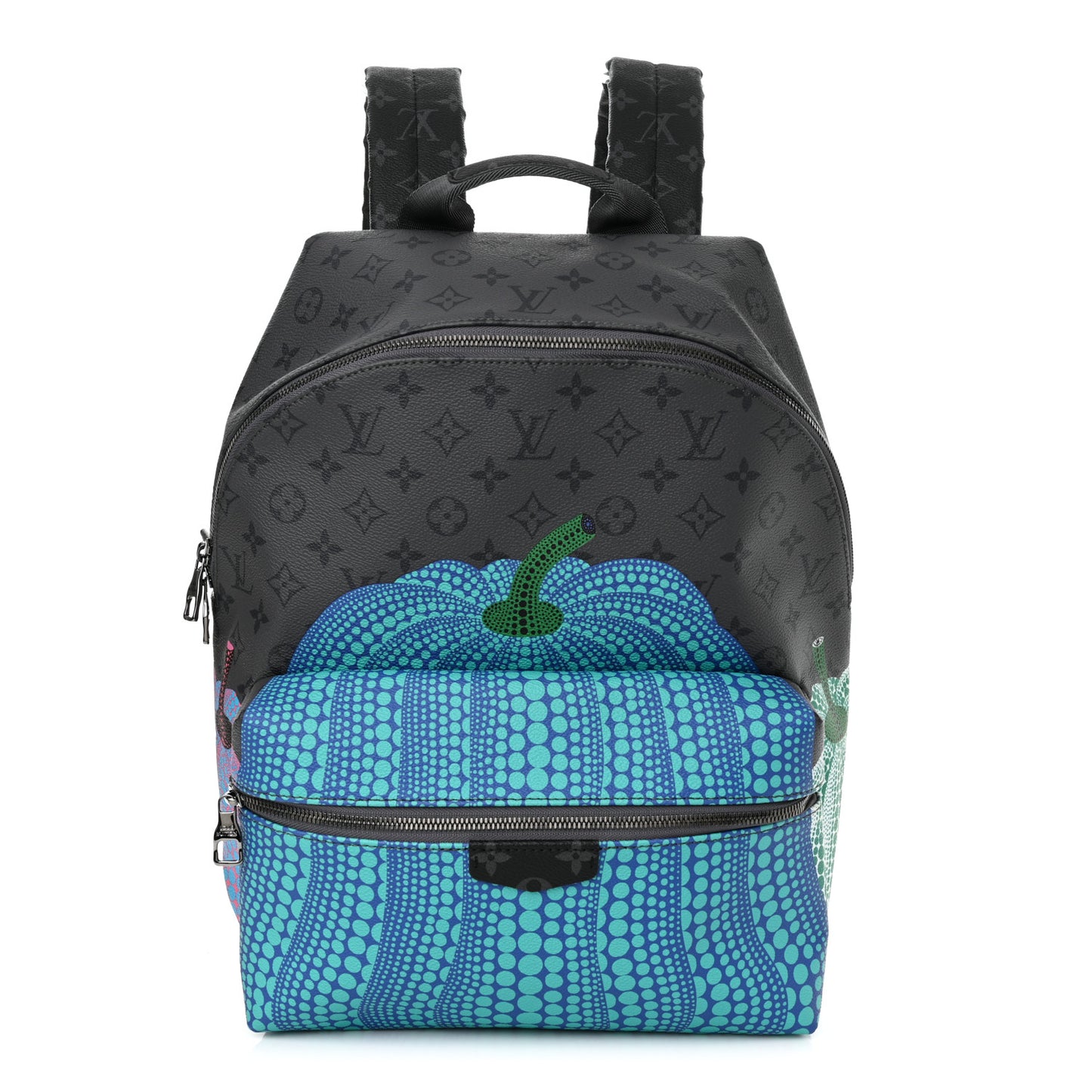 LV X YK Monogram Eclipse Reverse Kusama Pumpkin Discovery Backpack