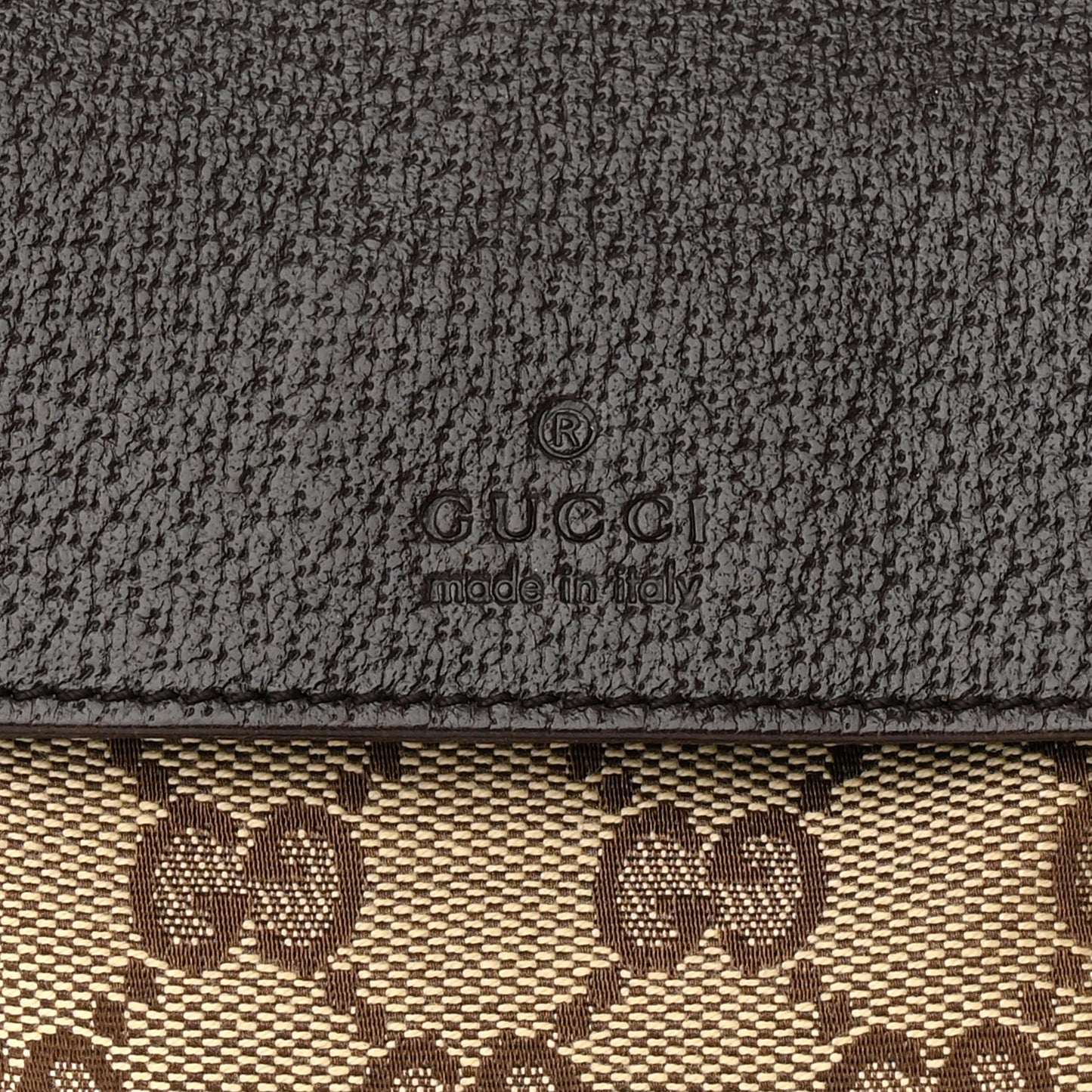GG Monogram Double Pocket Belt Bag Dark Brown