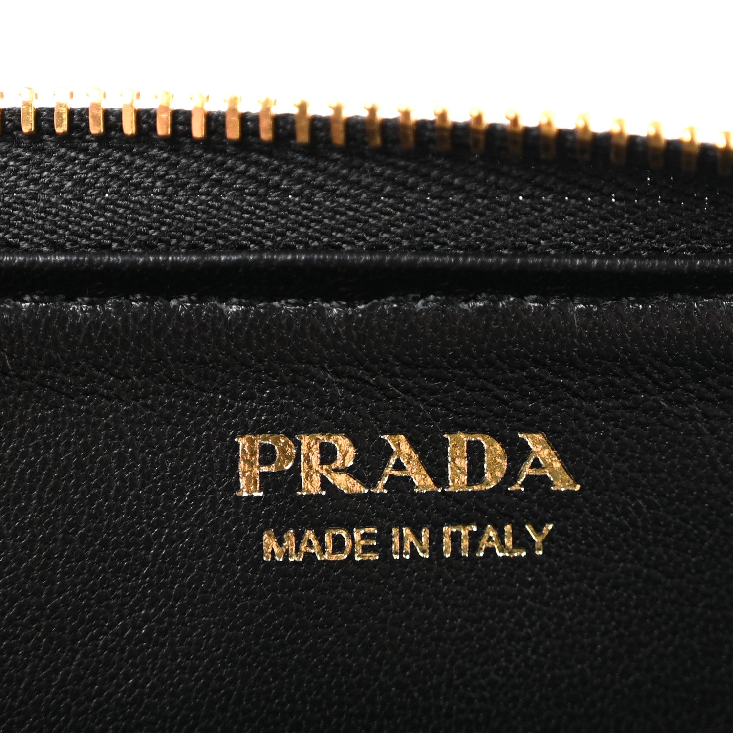 Prada Saffiano Metal Zip Around Keychain Black 6 of 9