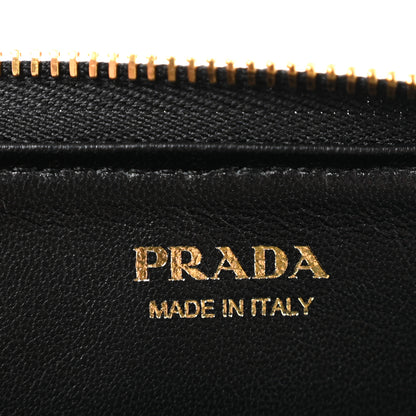 Prada Saffiano Metal Zip Around Keychain Black 6 of 9