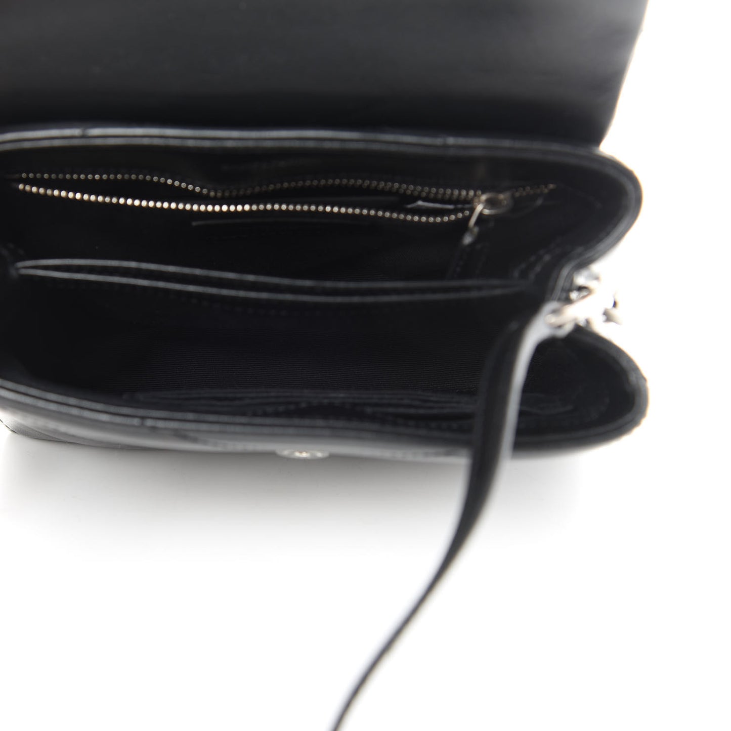 Calfskin Y Quilted Monogram Toy Loulou Crossbody Bag Black