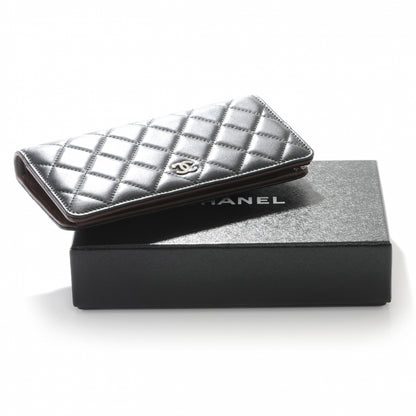 Chanel Lambskin Quilted Yen Wallet Black 8 of 8
