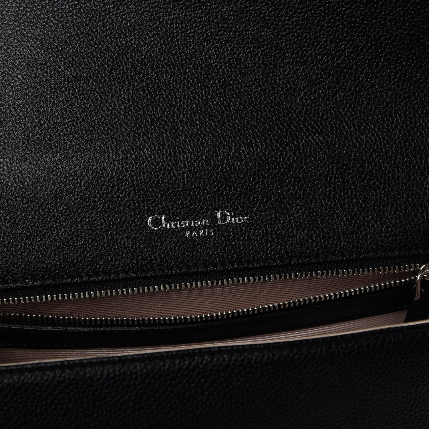 Christian Dior Grained Calfskin Medium Diorama Flap Bag Black 9 of 12