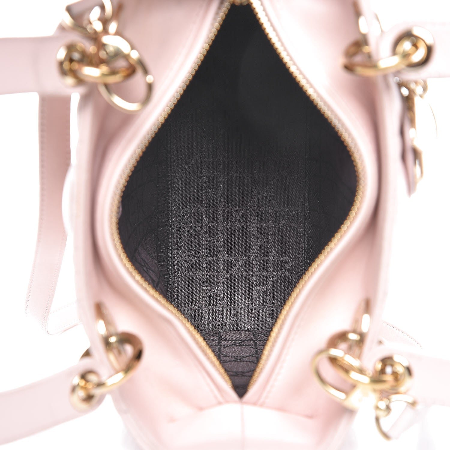 Christian Dior Lambskin Cannage Medium Lady Dior Light Pink 5 of 11